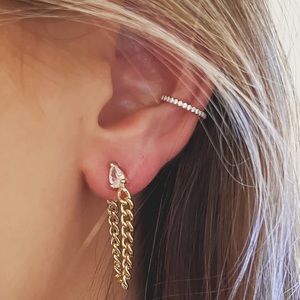 Diamond ear cuff 14k